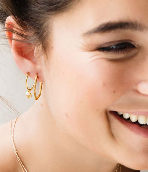 CLUSE Earring Essentiele Hexagonal Hoop Earrings gold color (CLJ51004)